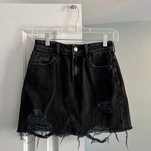 PacSun black denim skirt